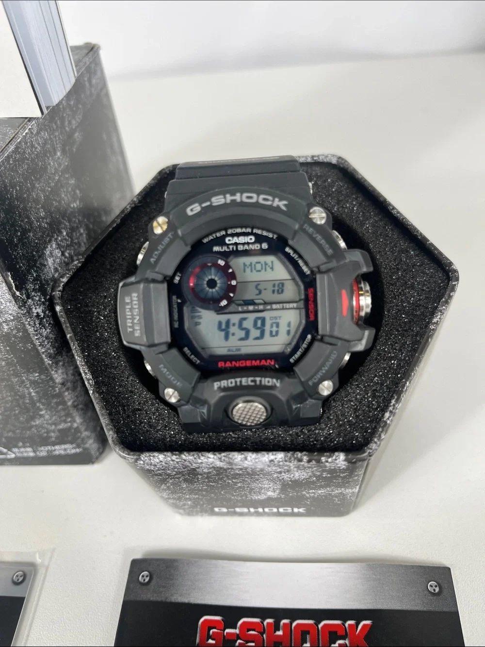 Casio G-Shock Black Digital Watch with Red Accents RANGEMAN MASTER OF G !!!